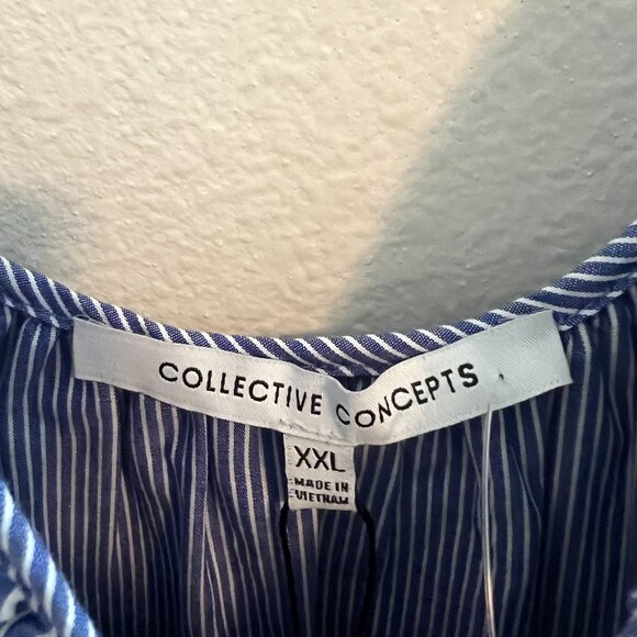 Collective Concepts Giada Cold Shoulder Poplin Top- Sz XXL (NWT) - Picture 4 of 8